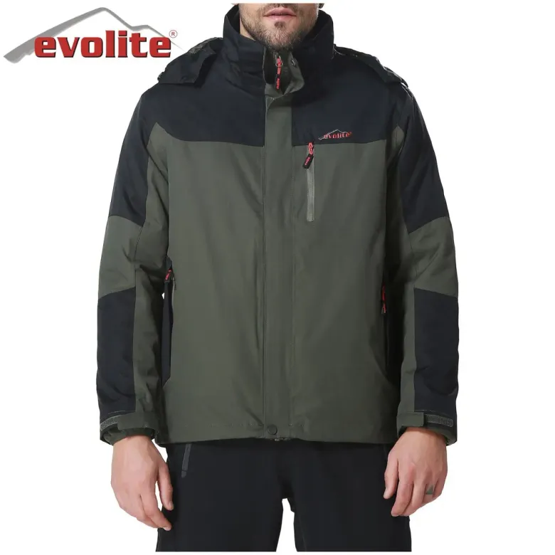 Evolite Diva Erkek 3in1 Haki/Siyah Mont/Ayrılabilir Polarlı