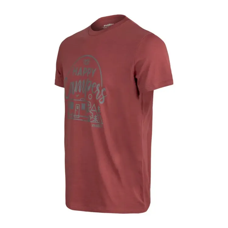 Evolite Happy Campers T-shirt / Rahat Pamuklu Outdoor Tişört