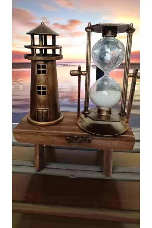 FAMEMUS ACCESSORY 312312412 Hediyelik Ve Masa Süsü Kum Saati Boyut :18*15 Cm