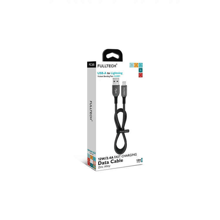 FC35f Fulltech Fc35 12W 2.4A Usb-A To Lightning 1.2M Hızlı Şarj Kablosu