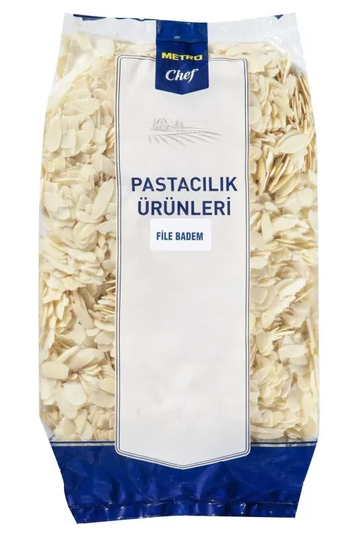 File Badem 250 Gr Pastacılık Pasta Tatlı Şef Mutfak