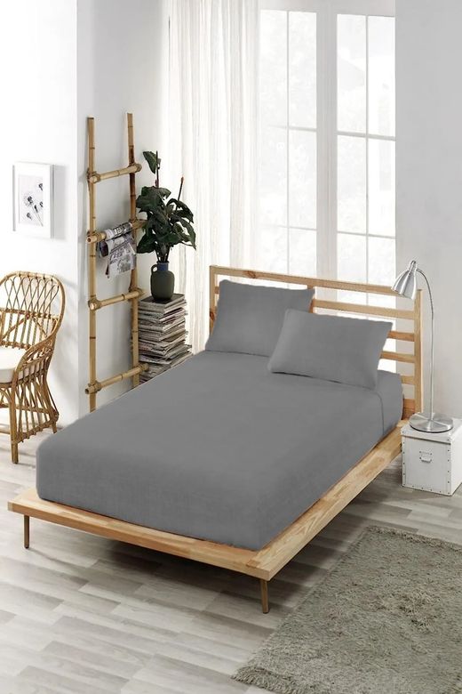 Fıtted Tek Kişilik Çarşaf Clean 100*200 Gri