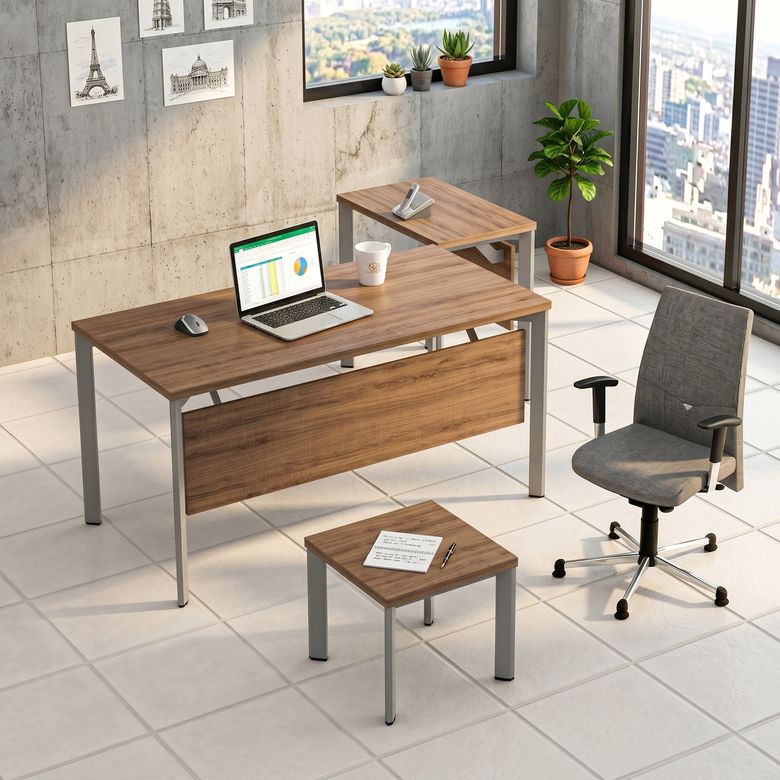 Flat Modern Ofis Masası