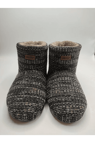 Fluffy 874464650203 Polar Baskılı, İçi Peluş, Kalın Ve Kaydırmaz Taban Erkek Ev Pandufu Botu