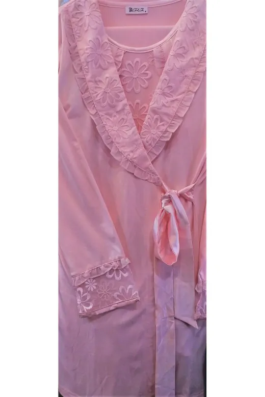 Flz Pijama flz31-196 Sabahlıklı Hamile Pijama Takımı Pembe
