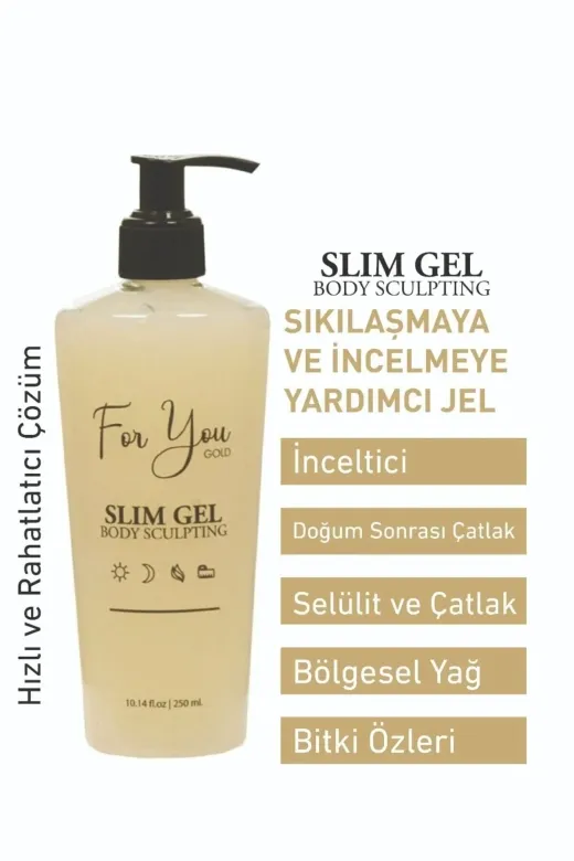 For You Gold slmmsbn Slim Jel Inceltici - Sıkılaştırıcı - Yağ Yakıcı- Çatlak Karşıtı Ve Selülit Kremi & Kabak Lifli Sabun