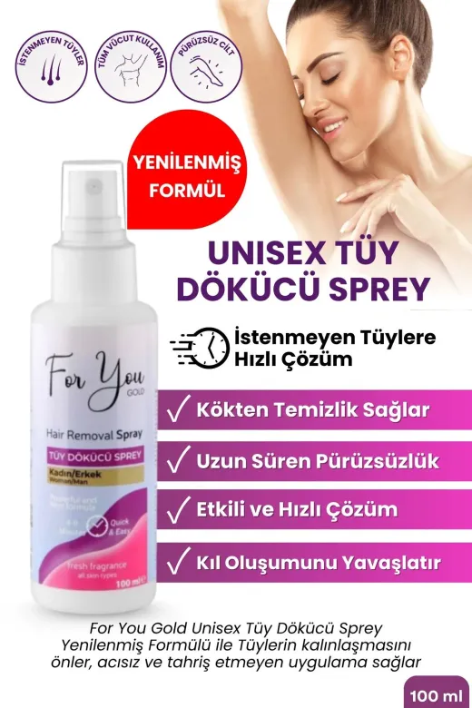 For You Gold ty.01 Unisex Tüy Dökücü Krem Sprey 100 Ml