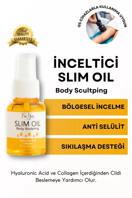 For You Gold TYCZVH1S8N172417880976012 İnceltmeye Ve Sıkılaştırmaya Yardımcı Selülit Karşıtı Slim Oil, Yağ 60 Ml