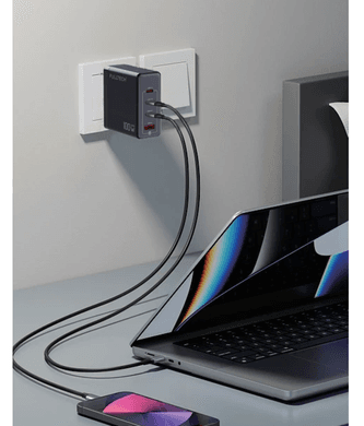 Fulltech Fc24 100W Gan Hızlı Şarj Adaptörü 3X Usb-C + 1X Usb-A Çoklu Port Laptop & Telefon Uyumlu Pd Power Delivery