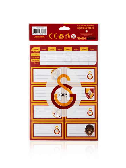 Galatasaray Okul Etiketi Ders Programlı 3 Yaprak 25*12