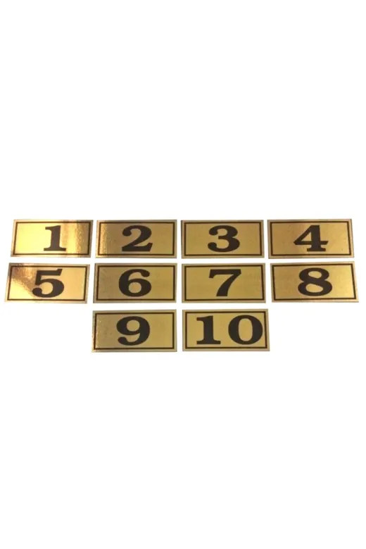 GENDEC GEN1010 Yapışkanlı No 1'den 10'a 4X8 Cm
