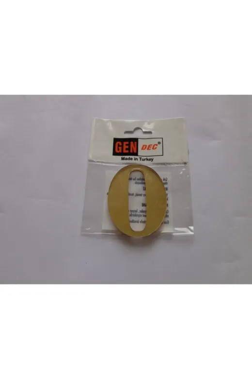 GENDEC GENA707-0 Altın Yapışkanlı 0 Akrilik Numara