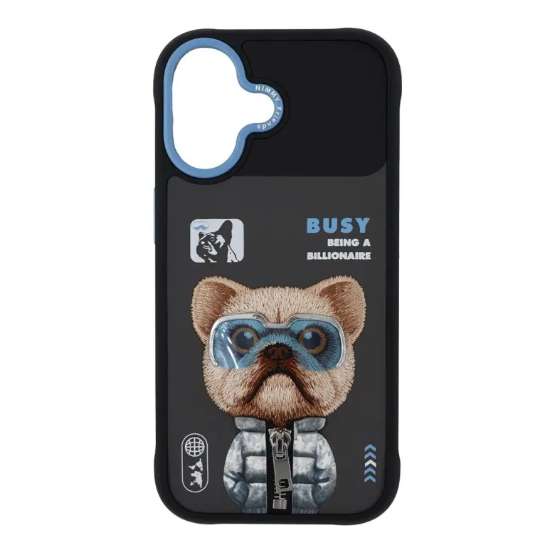 Gerçek Nakış Gözlüklü Little Rich Tycoon Cool Cute Telefon Kılıfı