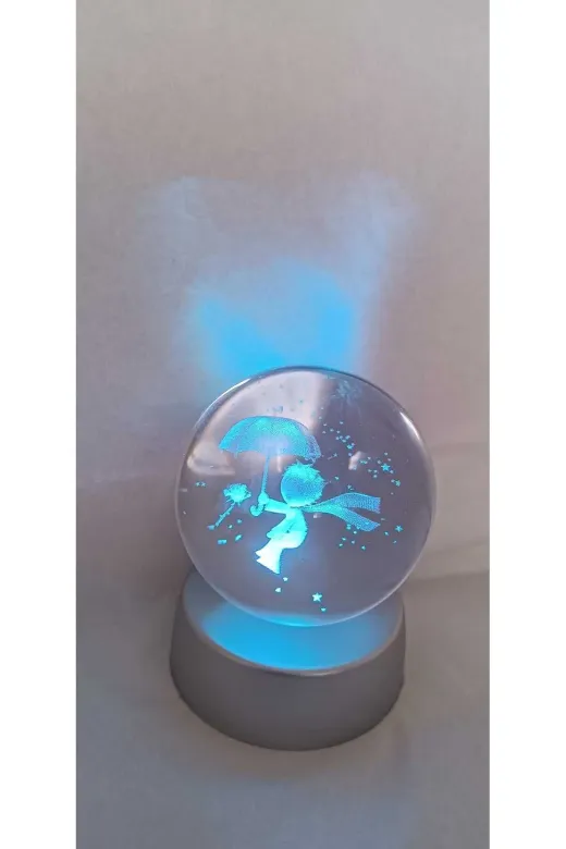 GF GF012 Renk Değiştiren Led Işıklı Cam Küçük Prens Küre