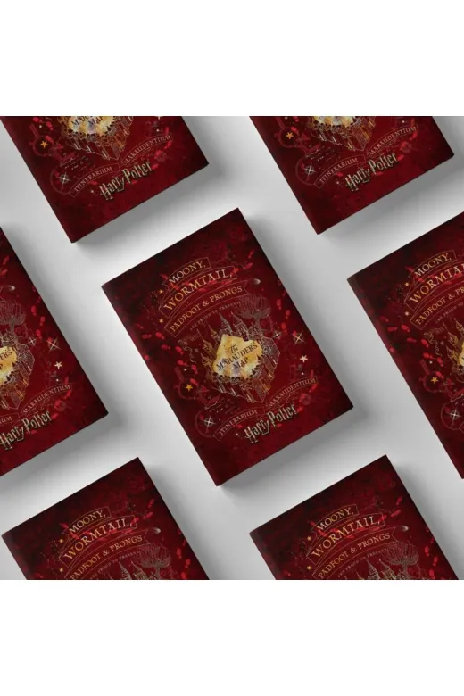 GiFi 216 51 10 Kitap Görünümlü Dekoratif Kutu 16,5X24,5 Cm Harry Potter Çapulcu Haritası Lisanslı