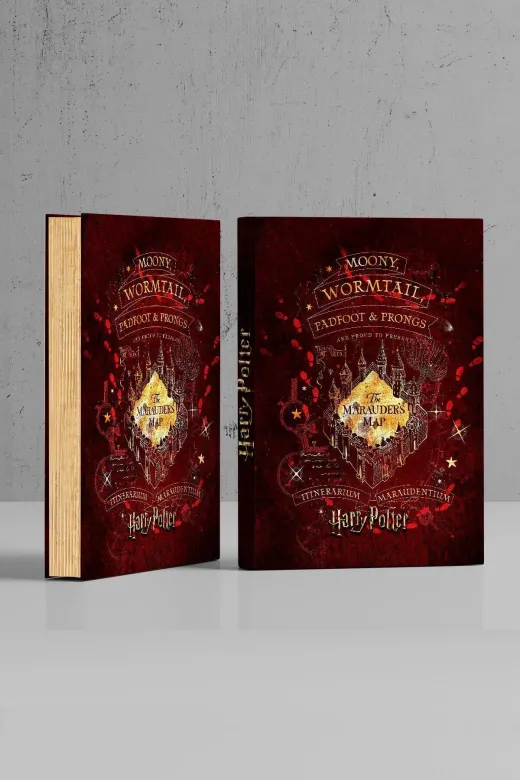 GiFi 216 52 10 Kitap Görünümlü Dekoratif Kutu Harry Potter 14X21,5 Cm Lisanslı Çapulcu Haritası