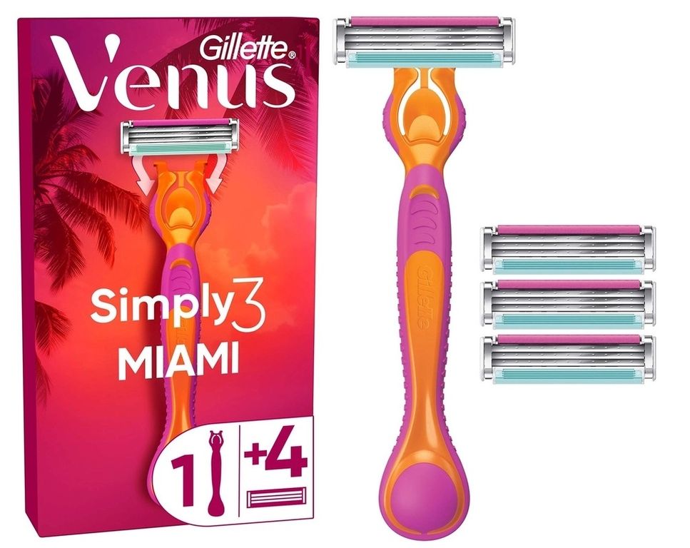 Gillette Venus Gillette Simply 3 Tıraş Makinesi + 3 Yedek Tıraş Bıçağı Kadınlar İçin