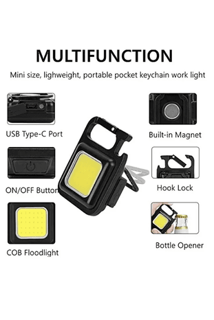Gold Orion Or-33 Rechargeable Keychain Light Şarj Edilebilir Şarjlı Mini Mıknatıslı El Feneri Anahtarlık Tirbuşon