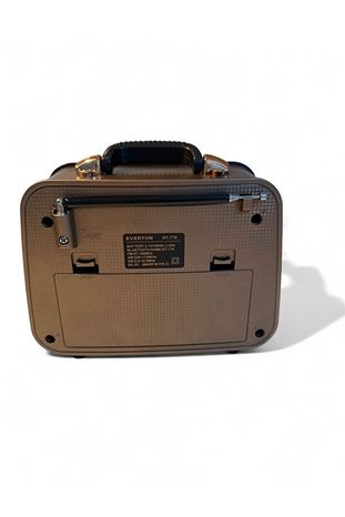 Gold Silver GS-1365 Ledli Bluetooth-Usb-Sd-Fm-Tf-Aux Şarjli Bakir Ve Bej Nostalji Radyo