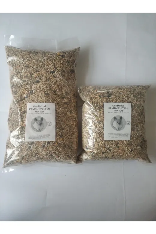GoldMind TYC276FB4EC1680A00 2Kg Mix Karışım Yem, Kemirgen Yemi (16 Çeşit). Chinchilla, Tavşan, Hamster, Ginepig, Için Uygun.2Kg