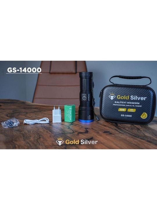 GoldSilver Gs-14000 40 Watt 4000 Lümen Şarjlı El Feneri