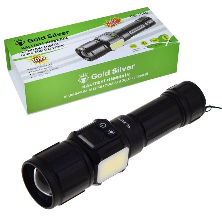 GoldSilver Gs-7540 Şarjlı El Fener 30W