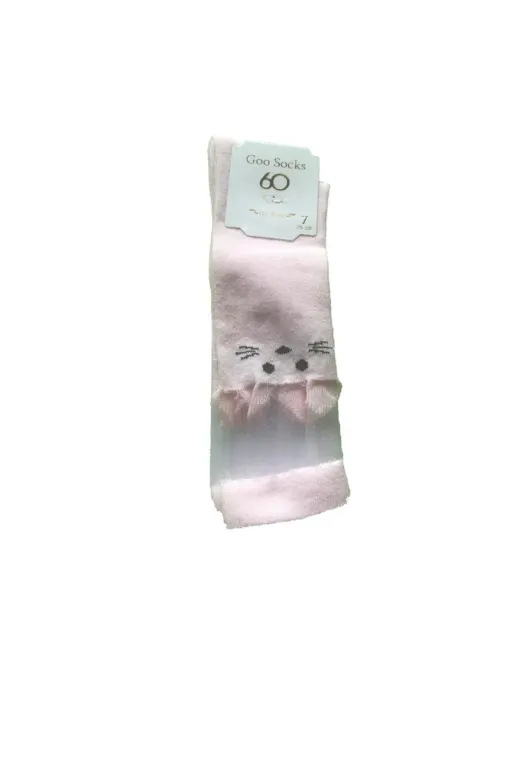 Goo Socks cpwt-106 Çocuk Çorap 3 Çift Pembe Renk Dizaltı