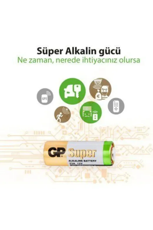 Gp 556696 Alarm Araç Garaj Araç Kepenk Kumanda Pili 23 A 12 Volt Alkalin Pil 23A 12V 23A Alkalıne Pil