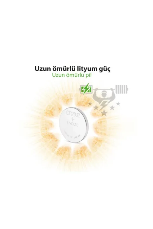 Gp PL-2032-LTYM-DG Pil 2032 Lityum Para Pil Cr2032 (Beşli Paket)