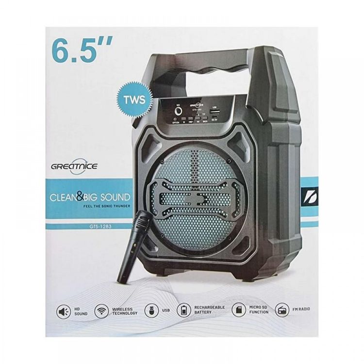 Greatnice Gts-1283 Taşınabilir Kablosuz 6.5 İnç Bluetooth Hoparlör