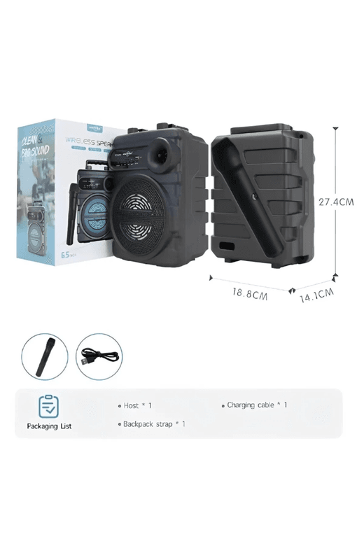 Greatnice Gts-2065 Kablosuz Mikrofonlu Işıklı Bluetooth Speaker Hoparlör
