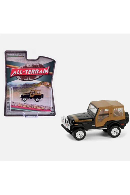 Greenlight cj5 Collectibles 1976 Jeep Cj-5 Renegade 1:64 All Terrain Model Araba