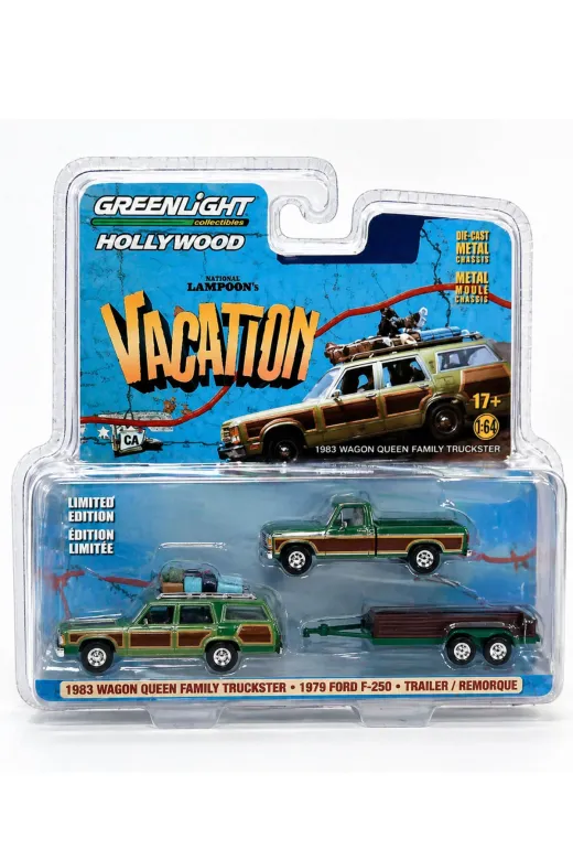 Greenlight Collectibles 00812982029067 Hollywood 1:64 Vacation Green Machine Chase Diecast Model Set