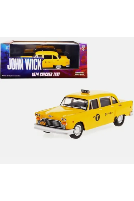 Greenlight john-07 1:43 John Wick – 1974 Checker Taxi Hollywood Collection Synoverse Kitap Hediyeli