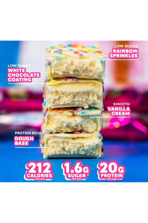 Grenade dge444 High Protein, Low Sugar Bar - Candy Bar Birthday Cake, 12 X 60 Gr