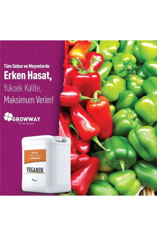 GROWWAY Growegamin0926 Vegamin Bitkisel Menşeli Amino Asit İçeren Sıvı Organik Gübre Maksimum Verim
