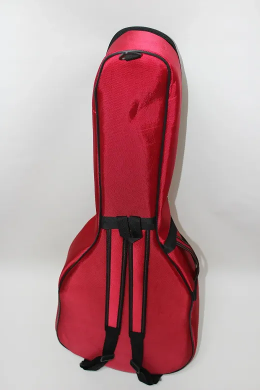 GTRAKAD44-2 Profesyonel Su Geçirmez 20 Mm Pedli Gigbag Akustik Gitar Kılıfı Kırmızı