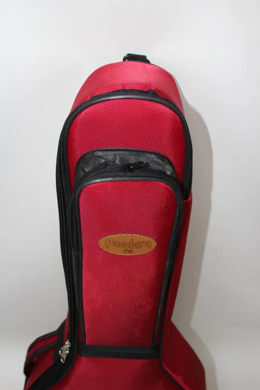 GTRAKAD44-2 Profesyonel Su Geçirmez 20 Mm Pedli Gigbag Akustik Gitar Kılıfı Kırmızı