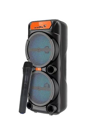 GTS-1880 Gts-1880 Karaoke Mikrofon Çift Hoparlör Bluetooth Led Işıklı Taşınabilir Kablosuz Speaker