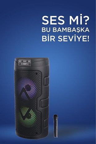 Gts-2129 Speaker Kablosuz Mikrofonlu Rgb Ledli Usb/tf/radyolu Taşınabilir Bluetooth Hoparlör