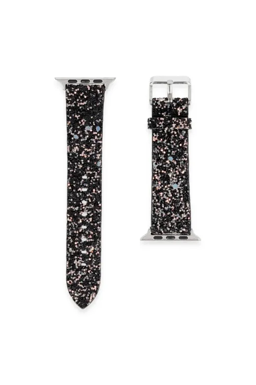 Hafk HFK-C8683140741457 Mey İthalat® Watch 38Mm Starry Taşlı Kordon - Siyah
