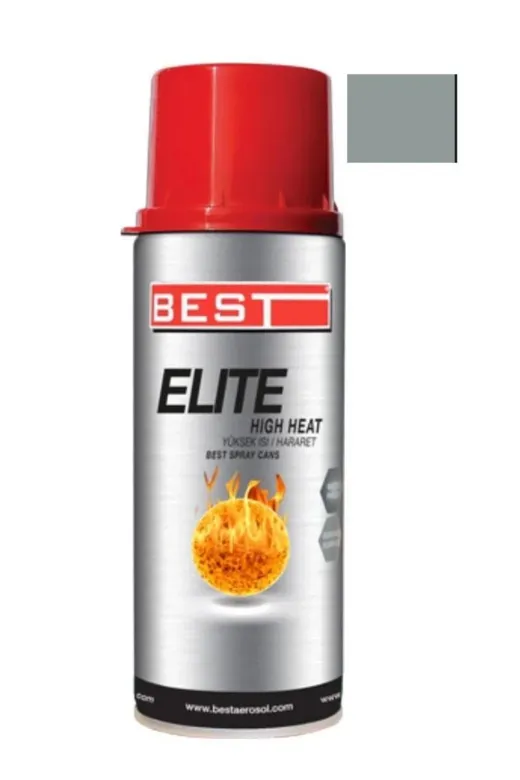Hafk HFK-MMEY018692612000015 Mey İthalat® Best Elite Gümüş 600 C Isıya Dayanıklı Sprey Boya 400 Ml