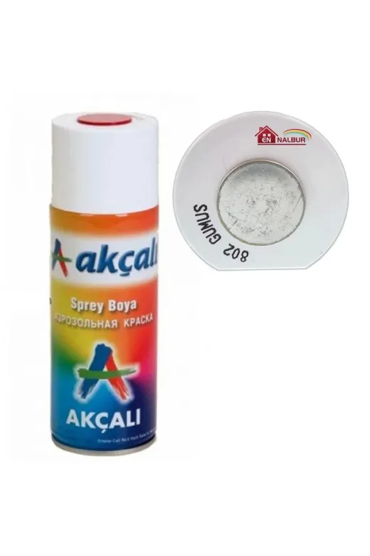 Hafk HFK-MMEY018697393724044 Mey İthalat® Akçalı Sprey Boya 400 Ml 802 Gümüş