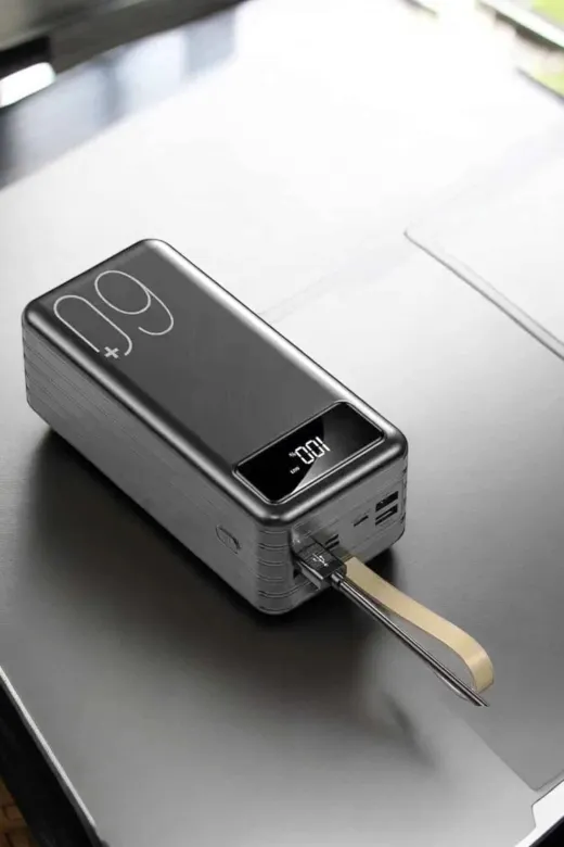 Hafk HFK-MMEYTDUCZ60000POWERBANK2 Mey İthalat® Powerbank 60.000 Mah Dijital Göstergeli 4 Portlu Taşınabilir