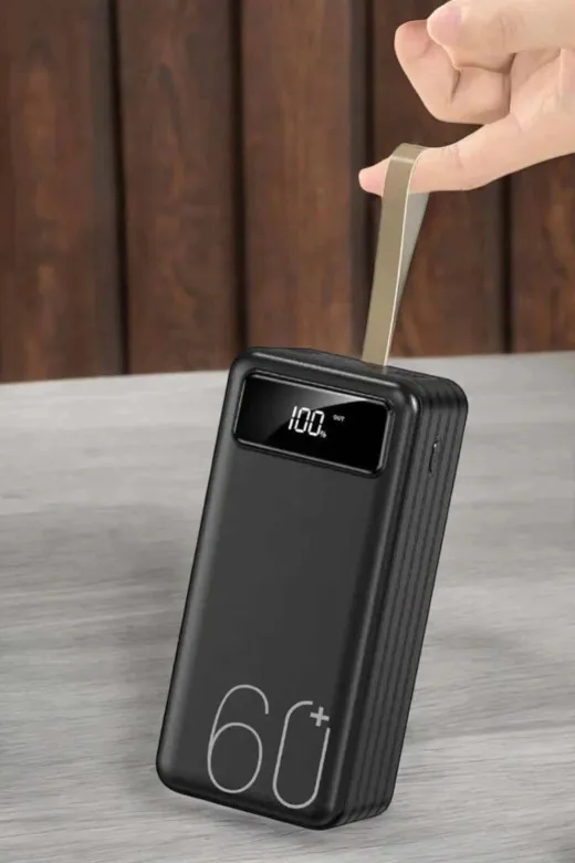 Hafk HFK-MMEYTDUCZ60000POWERBANK2 Mey İthalat® Powerbank 60.000 Mah Dijital Göstergeli 4 Portlu Taşınabilir
