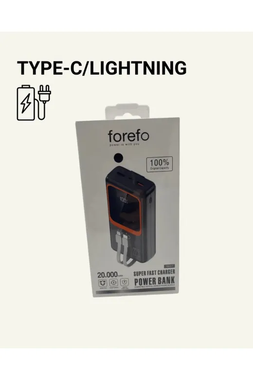 Hafk HFK-MMEYTDUCZZZ20.000POWERHIZLI1-5 Mey İthalat® 20000 Mah Taşınabilir Powerbank | Çok Kablolu, Hızlı Şarj Destekli (22.5W)