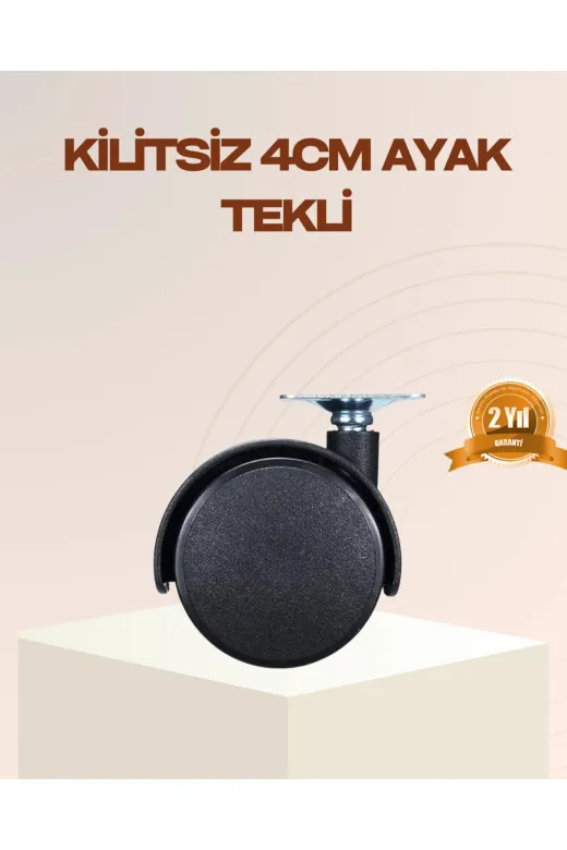 Hafk HFK-MMEYTDUCZZZKLTSZ4CMAYAKK Mey İthalat® 4 Cm Kilitsiz Mobilya Ayağı Tekli Kolay Dönen Masa Ve Sehpa Ayağı