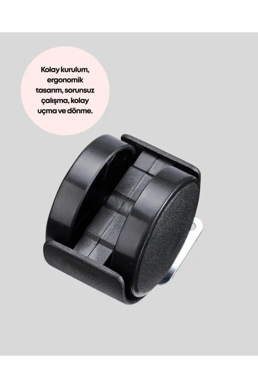 Hafk HFK-MMEYTDUCZZZKLTSZ4CMAYAKK Mey İthalat® 4 Cm Kilitsiz Mobilya Ayağı Tekli Kolay Dönen Masa Ve Sehpa Ayağı