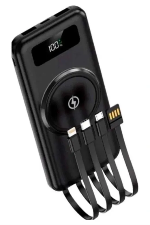 Hafk HFK-MMEYTDUUCZZZPWPG10POWERBANKKKKK3 Mey İthalat® Kablosuz Çoklu Şarj Girişli 10.000 Mah Kablolu Powerbank Taşınabilir