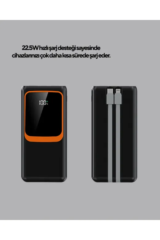 Hafk HFK-MMEYTDXUCZZZ20.000POWERHIZLI Mey İthalat® Powerbank 20000 Mah Yüksek Kapasiteli Ve 22.5W Hızlı Şarj Destekli